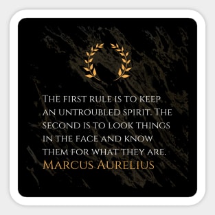 Marcus Aurelius's Rule of Serenity: Facing Truth with Tranquility Sticker